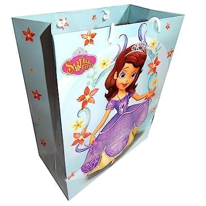 SOFIA PRINCESS THEME PARTY PAPER BAGES FOR GIFTING (BIG SIZE)/BIRTHDAY PARTY DECORATION/GOODIE BAG (SET OF 10) (Dimension - 14inch X 10inch X 5inch) New Year gift Festival gift