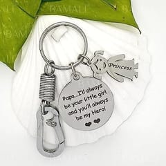 Father's Day Gift Customized Keychain Black Laser Engraved Gift for Father Day Birthday Graduation Christmas Friendship Day from Dad Encouragement Inspirational Unique Gift (35 MM Round)