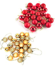 24 Pcs Christmas Balls Ornaments Shatterproof Gold Xmas Trees Parties Decorations Balls for Party Decoration,with Hanging Hole (Golden 4 Cm) By cThemeHouseParty