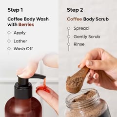 Tan Removal Bath Kit with Exfoliating Coffee Body Scrub & Body Wash | Suitable for All Skin Types | Value Pack of 2 for Men & Women