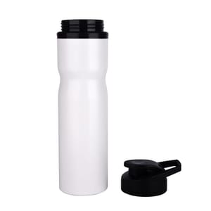 Sports Water Bottle with Leak Proof Sealing Lid,Gym Mini Shaker,Cycling Hiking Climbing Traveling, BPA Free Stainless Steel Stylish White Cool sport Bottle (800ml )