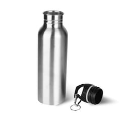 Sports Water Bottle with Leak Proof Sealing Lid,Gym Mini Shaker,Cycling Hiking Climbing Traveling, BPA Free Stainless Steel Trendy Silver Bottle(750ml)