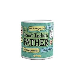 Father's Day Gift Great Indian Father Coffee Mug - Best Gift for Dad on Birthday, Father's Day (Ceramic) (Microwavable) (330 ml)