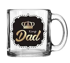 Transparent Glass Mug Best Gift for Father's Day Special Mug, Gift for Daddy, Papa Mug 330 ml