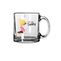 Transparent Glass Mug Best Gift for Father's Day Special Mug, Gift for Daddy, Papa Mug 330 ml