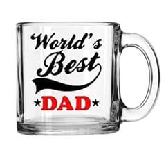 Transparent Glass Mug Best Gift for Father's Day Special Mug, Gift for Daddy, Papa Mug 330 ml