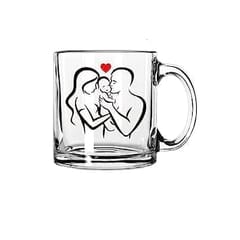 Transparent Glass Mug Best Gift for Father's Day Special Mug, Gift for Daddy, Papa Mug 330 ml