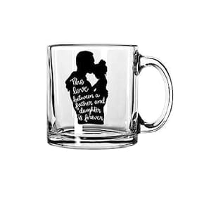 Transparent Glass Mug Best Gift for Father's Day Special Mug, Gift for Daddy, Papa Mug 330 ml