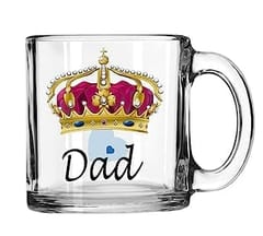 Transparent Glass Mug Best Gift for Father's Day Special Mug, Gift for Daddy, Papa Mug 330 ml