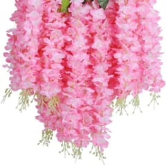 cThemeHouseParty 12 Pcs Wisteria Artificial Flower for Home Decoration and Craft(Pack of 12, Light Pink)