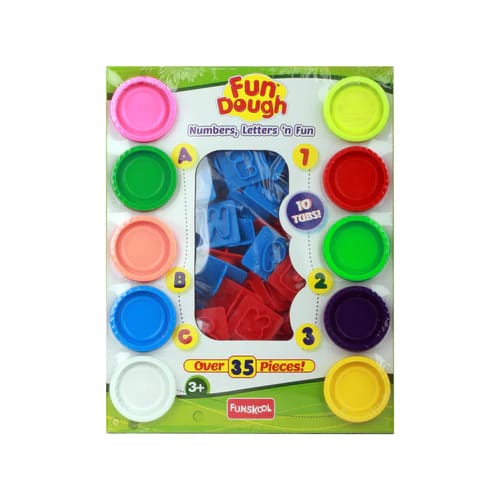 FUN DOUGH NUMBERS, LETTERS 'N FUN 10 TUBES