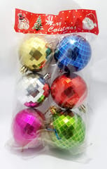 12 Pcs Small Balls Multicolour Mirror Look Christmas X-Mass Tree Decoration Hangings Ornaments Balls  By cThemeHouseParty