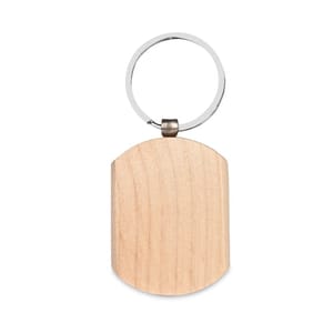 Rectangular Wooden Keychain No.1 perfectly work as a promotional gift in Corporate events, trade fairs, product launches