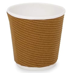 (90 ml,Brown- Pack of 50-Piece, Paper Disposable Ripple Cup Eco-Friendly, Safe & Hygienic for Juice,Coffee,Tea,Home,Office,Party & Wedding Events