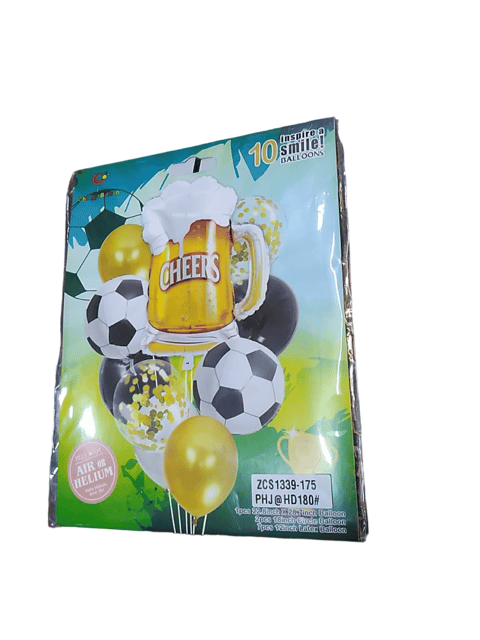 FOOTBALL THEME  FOIL BALLOONS PACK OF 10pcs FOR BOY BIRTHDAY DECORATION ,BIRTHDAY PARTY