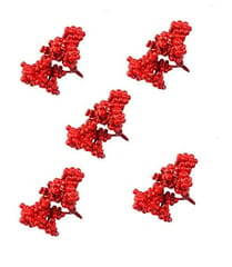 5 Bunch Look Small Red Berry/Cherry Christmas Tree Hanging for Christmas Tree Decoration  By cThemeHouseParty