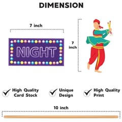 Set of 16 Pcs Garba Nights Photobooth Props, Garba Decoration Item, Happy Navratri Decoration