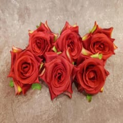 cThemeHouseParty Artificial Hybrid Tea Rose Heads Flowers for Home Decoration, Gift, Mandir Pooja Table, Cake Decor, Bouquet Making, Backdrop, DIY Art Craft (Pack of 12)