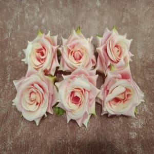 cThemeHouseParty Artificial Hybrid Tea Rose Heads Flowers for Home Decoration, Gift, Mandir Pooja Table, Cake Decor, Bouquet Making, Backdrop, DIY Art Craft (Pack of 12)