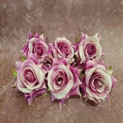 cThemeHouseParty Artificial Hybrid Tea Rose Heads Flowers for Home Decoration, Gift, Mandir Pooja Table, Cake Decor, Bouquet Making, Backdrop, DIY Art Craft (Pack of 12)