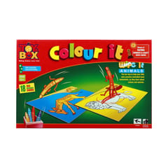 TOYS BOX COLOUR IT WIPE IT ANIMALS