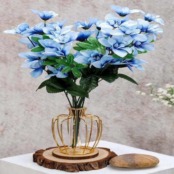 cThemeHouseParty 1 Pcs Artificial Fake Flowers Bunch decorative items for Diwali Home,Artificial Lily Flower Bunch/Bouquet,Room, Office, Bedroom, Balcony, Living Room, Plants and Craft Items Corner (Without Vase)(Pack of 1)