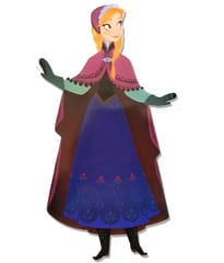 Frozen Theme Character cardstock Cutout (Set of 5 or Set of 10) for Birthday Decoration ( Princess f (Set of 5))