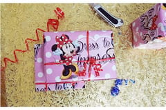 Minnie mouse Wrapping Paper Gift Wrapping Paper Roll Design for Wedding,Birthday, Gifts Size - 50.5 x 70.5 cm  Pack of 10 pcs. color print as per availability