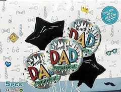 Father's Day Gift Thankyou Dad Balloon Fathers Birthday Gift for Dad Father's Day Decoration Foil Balloon Papa Birthday Decoration