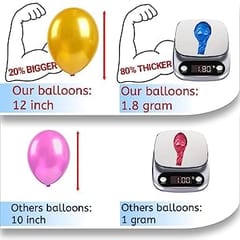 Foil Balloon Golden 18 Number With  Metalic Black And Golden 100 Balloons ( Each Colour 50 Qty) Combo Pack Of Foil Balloon With Metalic Balloon For Decoration .