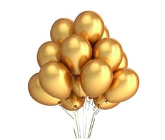 Foil Balloon Golden 18 Number With  Metalic Black And Golden 100 Balloons ( Each Colour 50 Qty) Combo Pack Of Foil Balloon With Metalic Balloon For Decoration .