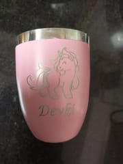 Customized Steel Mug Glass  with engraving for gifting purpose QTY 1 pc