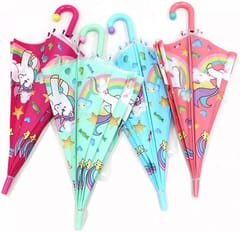 cThemeHouseParty Unicorn Printed Umbrella For Kids ,Colorful Umbrella Gift For Your Kids In Rainy Season ,Unicorn Printed Umbrella For Girls Pack Of 1 (Colour As Per Availability)