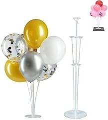 cThemeHouseParty Balloon Stand, Balloon Holder with 7 Plastic Balloon Sticks ,1 Balloon Base for Birthday, Wedding Anniversary, Festival, Party, Home Decor.