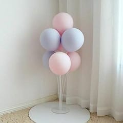 cThemeHouseParty Balloon Stand, Balloon Holder with 7 Plastic Balloon Sticks ,1 Balloon Base for Birthday, Wedding Anniversary, Festival, Party, Home Decor.