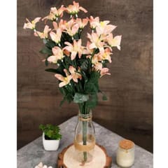 cThemeHouseParty 1 pcs Shaded Lily Artificial Flowers Bunch For Gifting,Artificial Orchid Bunch Flower,Home, Garden, Office Corner, Balcony, Living Room, Restaurant Centerpieces, Diwali Decoration and Craft (Pack of 1)