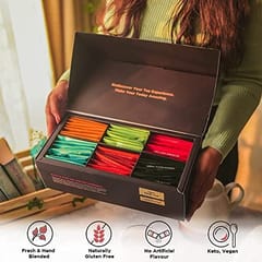 Assorted Tea Gift Box Floral & Fruity(Midnight Mint,Toasty Creme Brulee,Mellow Hibiscus,Sweet Lavender Vanilla,Baron's Earl Grey,Himalayan Green) - Festive Hamper set With Flavour From India