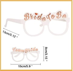 White Team Bride Paper Glasses Bride To Be Decor Accessories  5pcs Wedding Decor Hen Party Wedding Bridal Take Photo Props