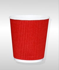 Ripple Paper Cups 200 ML   , Paper Glass , Paper Cup , Mug for Coffee, Tea and Cappuccino in Party, Office, Events and Other (Brown, Pack of 25) Colour As Per Available