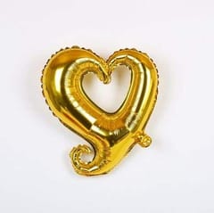 Golden Empty Heart Foil Balloon, Party Balloons, foil Heart Shape balloon for birthday Celebration and celebrations