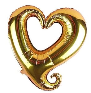 Golden Empty Heart Foil Balloon, Party Balloons, foil Heart Shape balloon for birthday Celebration and celebrations