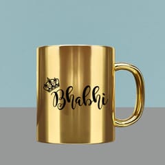 Bhaiya & Bhabhi Rakhi hamper  Includes Rudraksha Rakhi,Golden Plated Mug,MDF Coaster,Chocolate Pouch & Best wishes Card a personal touch to the gift hamper