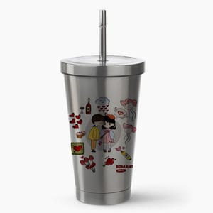 Celebrating love Stainless steel tumbler 470ml (16oz) - Can be Customized As Per Requirement