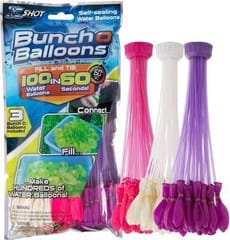 Water Balloons Holi for Kids Boys and Girls, Latex with Refill Hose, Three Bunches Balloons � Games Swimming Pool Outdoor Fun Magic Water Balloons (111 Balloons)