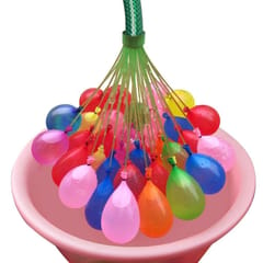 Water Balloons Holi for Kids Boys and Girls, Latex with Refill Hose, Three Bunches Balloons � Games Swimming Pool Outdoor Fun Magic Water Balloons (111 Balloons)