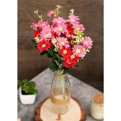 cThemeHouseParty 1 Piece Artificial Daisy Fake Flower Bunch for Gifting, Home Decor, Bedroom, Office Corner, Living Room, Table Decor (Pack of 1)