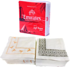 Printed Tissue Concord , MG Emirates 1 Ply Soft Tissue paper Napkins, 50 Pcs. Print as per available. Pack of 1