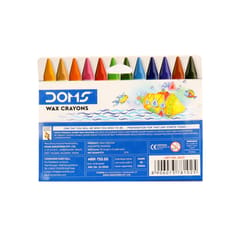 DOMS TRIANGLE JUMBO WAX CRAYONS 12 SHADES