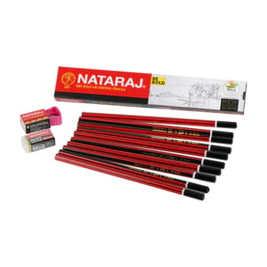 NATARAJ 621 BOLD HB WRITING PENCILS - PACK OF 10