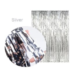 Foil Curtains With Shiny, Backdrops For Party Decoration Birthday, Anniversary, Baby Shower, Wedding Party Supply Product Pack Of 1pc